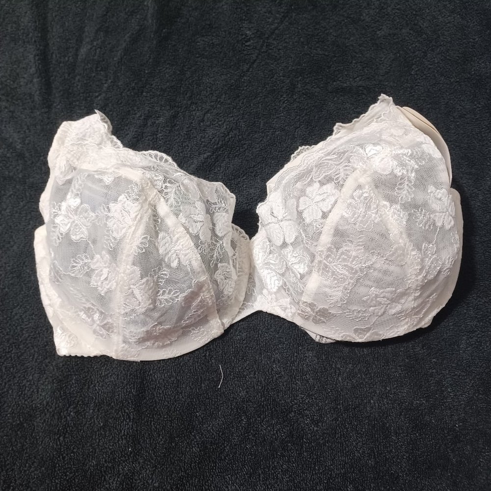 NEW Wacoal Lace Ivory White Underwire Bra 34DD (sostén sujetador lencería)